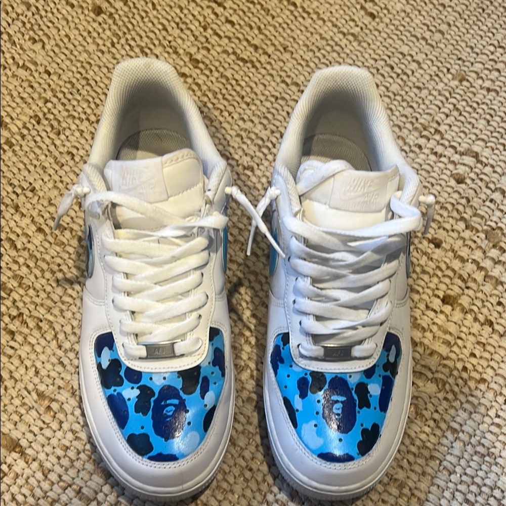 Nike Air Force 1 custom painted Bape Camo.